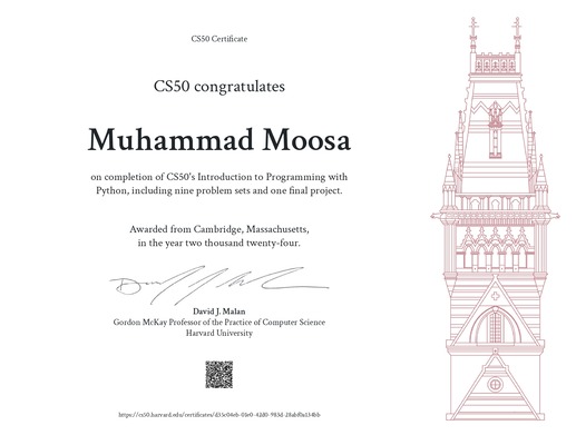 CS50P Certificate