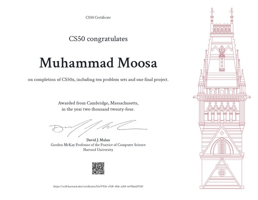 CS50x Certificate